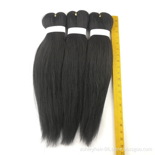 premium synthetic fiber pre stretched braid hair 3X braid hair hot water setting braid hair